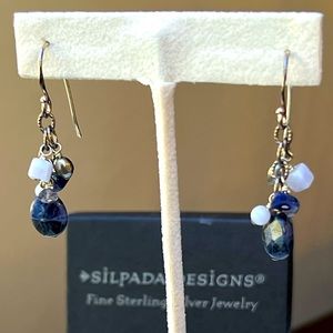 Silpada Designs sterling silver Chalcedony Sodalite Earrings
